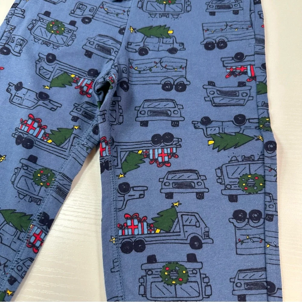Bundled Lot of GAP Blue Truck Holiday and Gray Lightening Bolts Pull-On Joggers